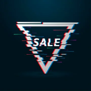 Glitched triangle frame Stock Illustration