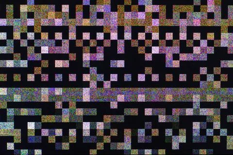 Glitches glitches, interference and failures on a digital computer monitor... Stock Photos