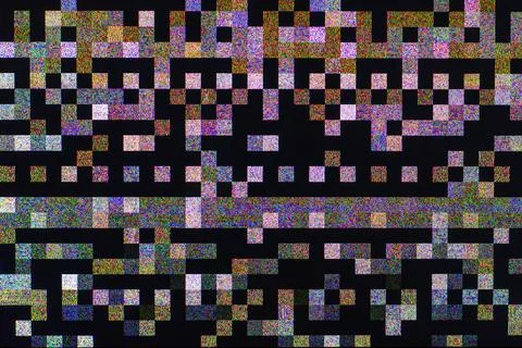 Glitches, interference and failures on a digital computer monitor or tv Foto stock