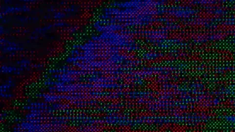 Glitches from the old VHS tape. Stock Footage 159678076