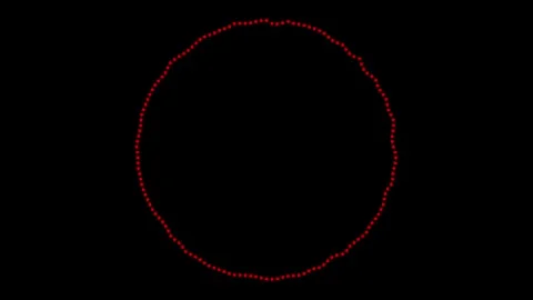 Glitching circle of red dots audio visualizer effect Stock Footage 319295177