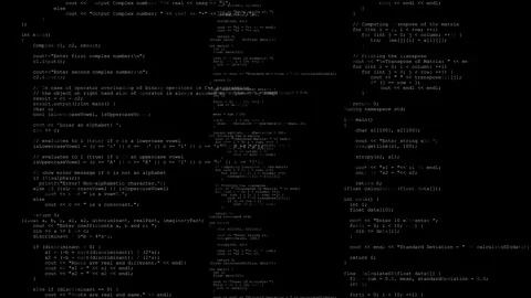 Glitching code appearing on screen, Lines of hacking code glitch System hacked Stock Footage 292916873