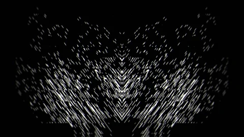 Glitching Displacing Small Particles Of Cosmic Sparkling Rain VJ Loop Stock Footage 94020217