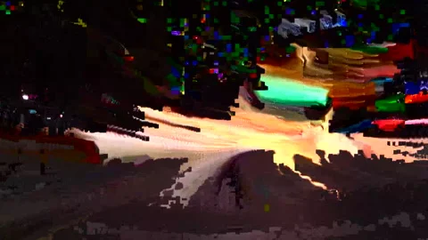 Glitching Driving Footage Stock Footage 138124566