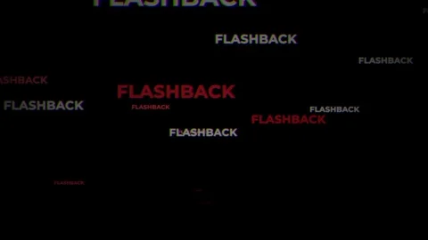 Glitching Flashback Contexts With Alpha Channel Against Dark Background. Vidéo 263847313