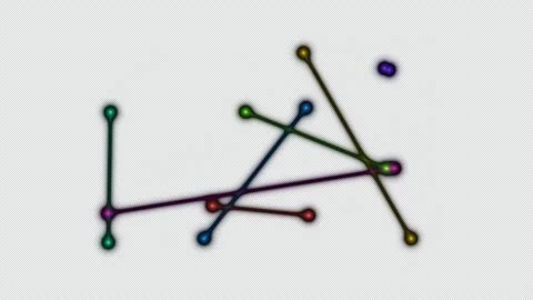 Glitching Geometric Shape System with Neon Nodes 스톡 동영상 341757871