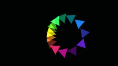 Glitching Geometric Shape System Seamless Loop Stock Footage 341751123