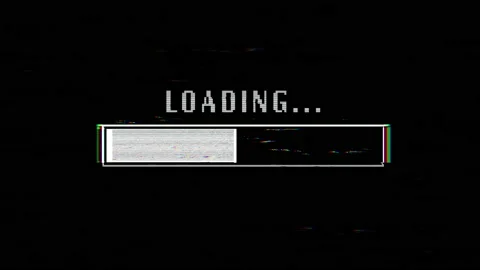 Glitching loading bar, retro pixel damage animation Stock Footage 224330004