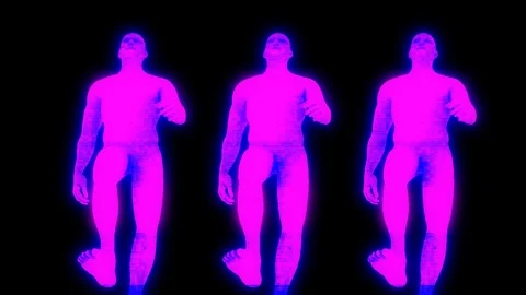 Glitching Men Walking 2 Stock Footage 103477754