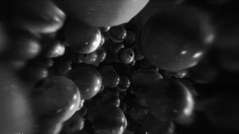 Glitching Monochrome Floating Eyes Stock Footage 263227314