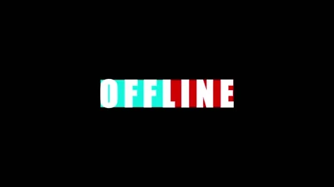 Glitching multicolored OFFLINE text appearing with digital distortion on bl.. Stock Footage 343475531