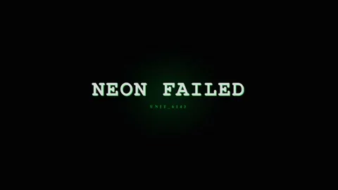 Glitching Neon Sign "NEON FAILED" Text Effect, Dark Background, Retro Vibe Stock Footage 331568320