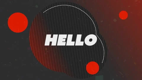 Glitching rainbow HELLO stack spinning up collapsing into white HELLO, graphics Stock Footage 312082571