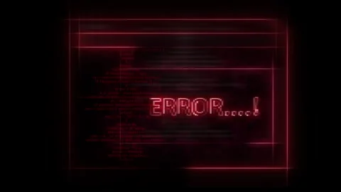 Glitching red error message on digital code background. Cyber glitching red.. Stock Footage 338348122