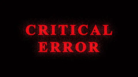Glitching text critical error messages with red glow during digital system .. Stock Footage 343478867