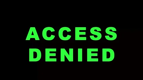 Glitching text effect with access denied message in various colors and styles Stock Footage 343415563