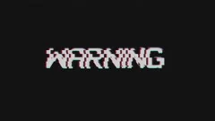 Glitching Warning Logo - Stock Video