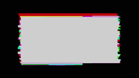 Glitching white box animation on a black background Stock Footage 224333366
