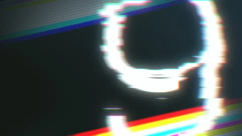 Glitchy 10 Second Countdown Stock Footage 143773875