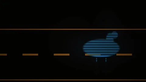 Glitchy blue logo on black background with digital distortion. Stock Footage 336228956