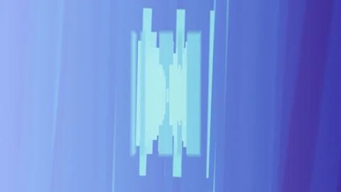 Glitchy blue screen with distorted digital pattern Stockillustratie