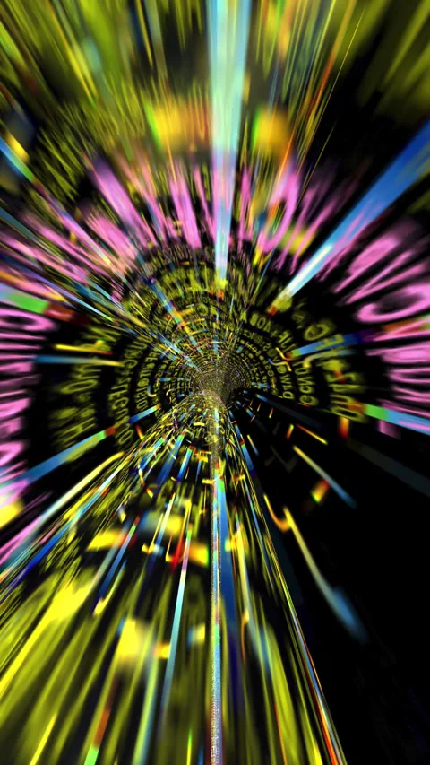 Glitchy Cyber Data Tunnel Loop Stock Footage 303443511