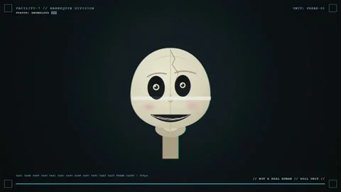 Glitchy Digital Animation of a Stylized Robot Head with Signal Lost Error Stock Footage 345762615