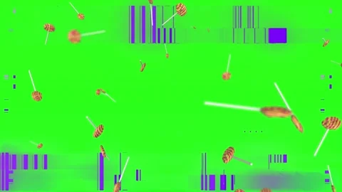 Glitchy digital distortion effect with colorful noise Stock Footage 337449380