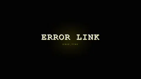 Glitchy Error Link Text on Black Background - Digital Connection Failure Stock Footage 331568498