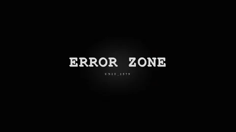 Glitchy Error Zone Screen with Retro Text and Glitch Effect Stock Footage 331568446