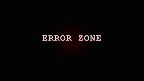 Glitchy Error Zone Text Overlay with Red Glitch Effect and Dark Background Stock Footage 331568229