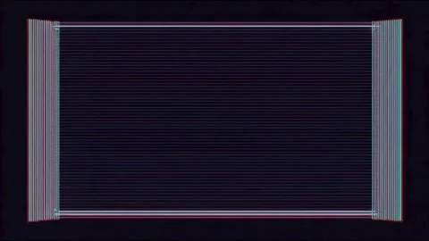 Glitchy horizontal line decorative border frame for copy space on dark canv.. 库存影片 339791533