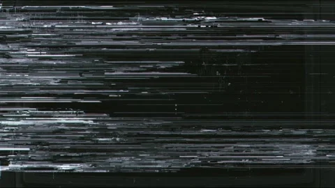 Glitchy horizontal scan lines shifting and flickering across dark screen se.. 스톡 동영상 339790640