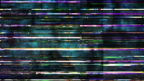Glitchy Horizontal Stripes Stock Footage 234223778