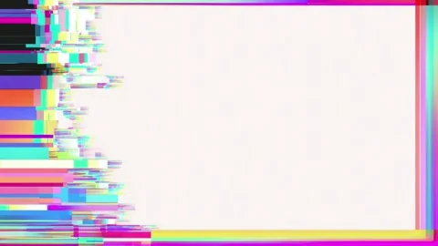 Glitchy neon multicolor frame border with copy space text overlay, abstract.. Stock-Footage 342044850