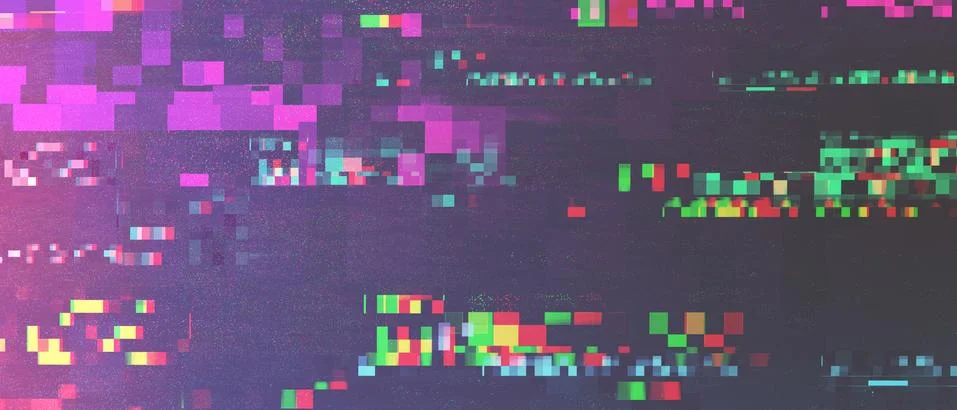 Glitchy pixelated abstract background Stock Illustration