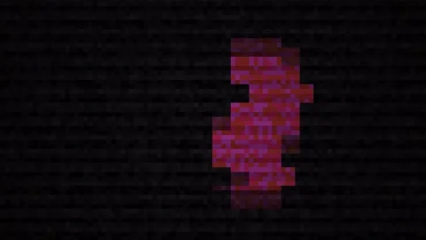 Glitchy purple pixelated video frame. Stock Footage 334670054