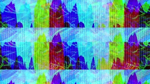 Glitchy RGB Visuals Stock Footage 246407221