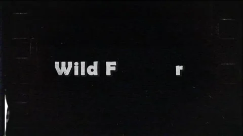 Glitchy vhs text animation transitioning to static with sequence Stock Footage 338386622