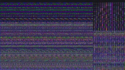 Glitchy vintage nostalgic psychedelic communication breakdown background. Stock Footage 184631833