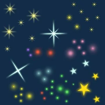Glitter and glare to add magic and magic to your pictures Stock Illustration