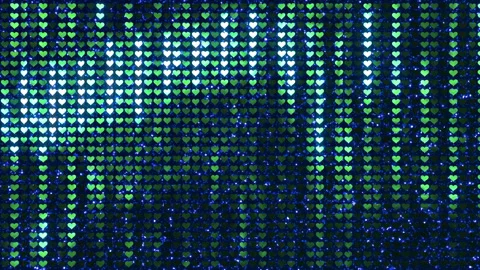 Glitter Back heart line Green3 4k Stock Footage 102596992