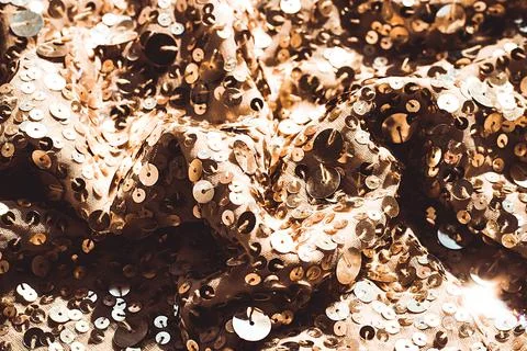 Glitter background. Fabric texture with spangles. Background sequin. Glitter  Stock Photos