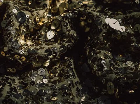 Glitter background. Fabric texture with spangles. Background sequin. Glitter  Stock Photos