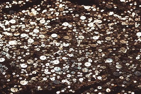 Glitter background. Fabric texture with spangles. Background sequin. Glitter  Stock Photos