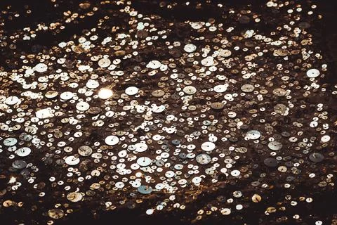 Glitter background. Fabric texture with spangles. Background sequin. Glitter  Stock Photos