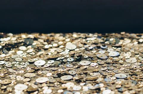 Glitter background. Fabric texture with spangles. Background sequin. Glitter  Foto stock