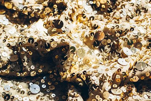 Glitter background. Fabric texture with spangles. Background sequin. Glitter  Stock Photos