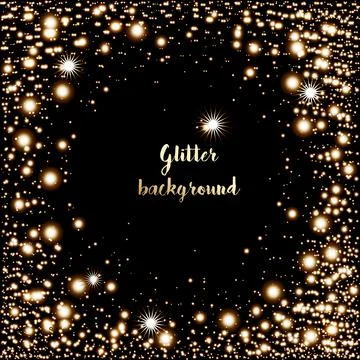 Glitter background with glowing lights Stock Illustration