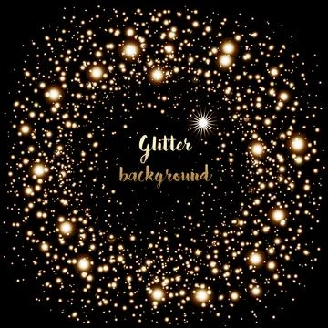 Glitter background with glowing lights Stock Illustration